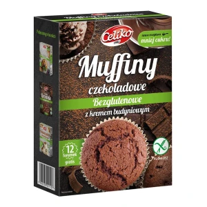 Bezglutenowe muffiny czekoladowe z kremem budyniowym 310g Celiko