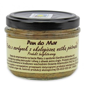 Bezglutenowa pasta z sardynek z pietruszka bio 148g Pan Do Mar