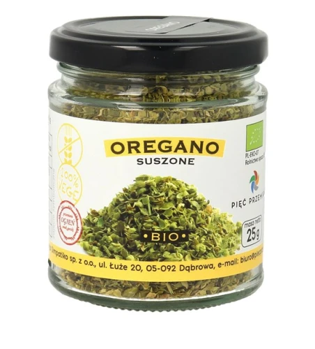 bezglutenowe-oregano-bio 25g-pięć-przemian-sin-gluten