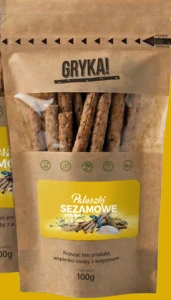 Bezglutenowe paluszki gryczane sezamowe 100g Gryka!