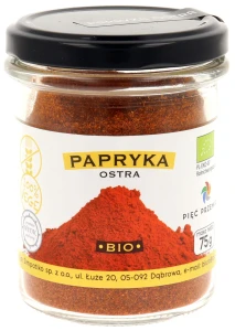 Bezglutenowa papryka ostra bio 75g Pięć Przemian