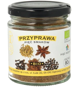 Bezglutenowa przyprawa 5 smaków bio 80g Pięć Przemian